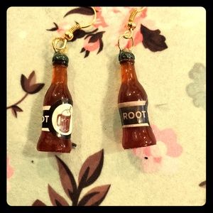 Rootbeer soda earrings